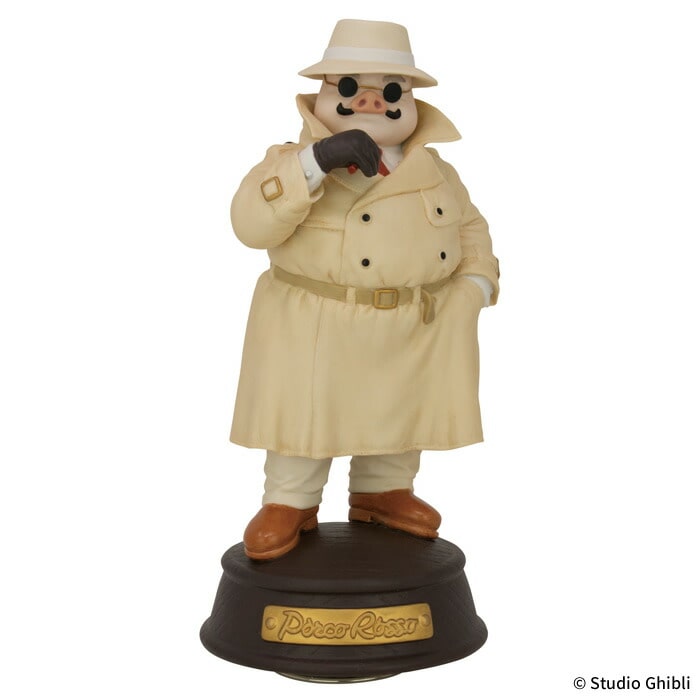 紅の豚 磁器オルゴール トレンチコート ポルコロッソ (曲名:時には昔のはなしを)