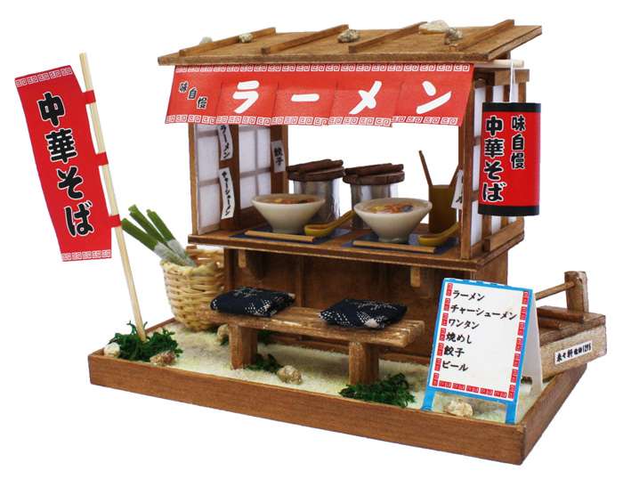 ビリーの手作りドールハウスキット 昭和屋台キット 「 ラーメン屋さん 」 【組み立て12分の1工作模型 1/12ミニチュア 手芸】