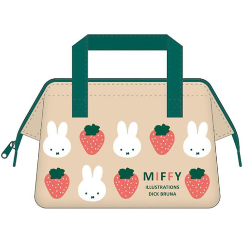 miffy ミッフィー 保冷 保温 がま口型ランチバッグ お弁当袋 (いちご柄) BS25-8