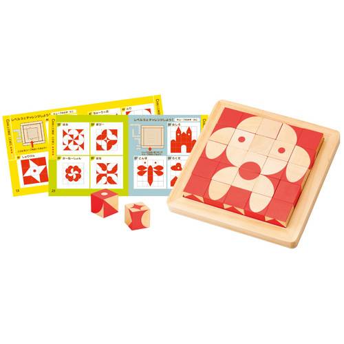 知の贈り物シリーズ 脳活キューブ 【木製玩具 知育玩具 ベビートイ こども用パズル エドインター】
