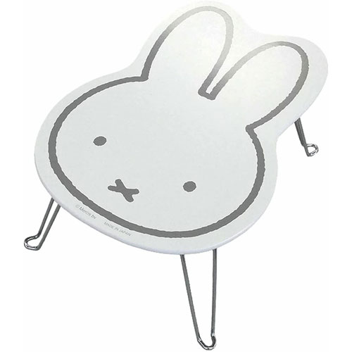 ミッフィー miffy 折りたたみ式 木製ダイカットミニテーブル (ミッフィー顔型)