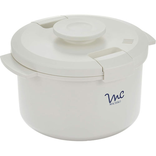 クック膳 [COOK-ZEN] (千葉真知子先生 レシピ付属) 電子レンジ調理鍋 スチーマー ホワイト 白 MWC1