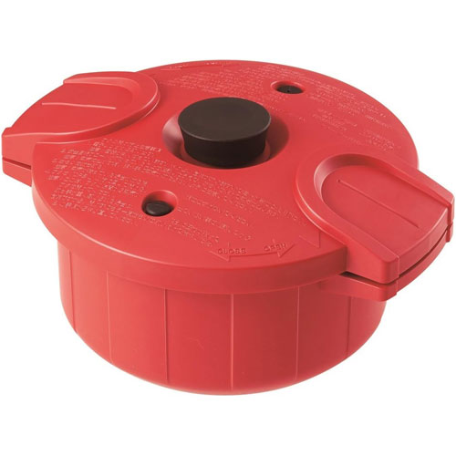 電子レンジ圧力鍋 極み味 (秋田美佐子先生 レシピ付属) レッド MWP1