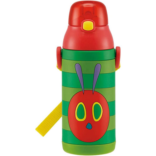 はらぺこあおむし 水筒 3D立体プリント ワンプッシュストローボトル ステンレスボトル SSPV4