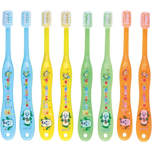 いないいないばぁっ! (ワンワンとうーたん) 乳児用 歯ブラシ8本セット (キャップ付属) TB4SE 【ゆうパケット(ポスト投函)でお届け】