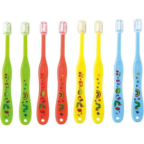 はらぺこあおむし 乳児用 歯ブラシ8本セット (キャップ付属) TB4SE 【ゆうパケット(ポスト投函)でお届け】