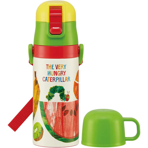 はらぺこあおむし 水筒 2WAY ストロー コップ付 ステンレスボトル SKCP3