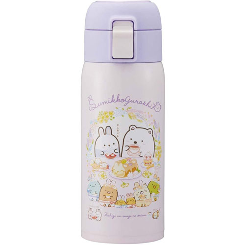 すみっコぐらし (うさぎのおにわ) 水筒 保温保冷 ワンタッチオープン ステンマグボトル 350ml STOT3