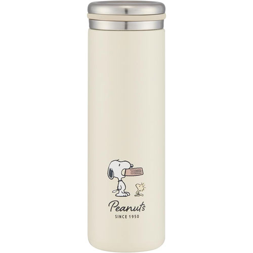 スヌーピー (バッジ) 直飲みステンレスマグボトル 保温 保冷 水筒 450ml STX5