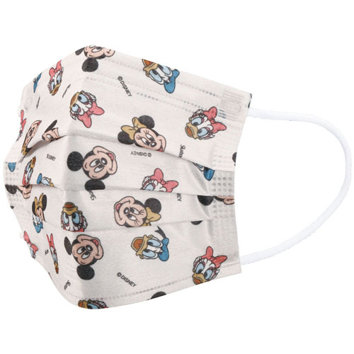 ミッキー＆フレンズ 子供用 不織布 プリーツマスク (7枚入り) MSKP3N 【ゆうパケット(ポスト投函)でお届け】