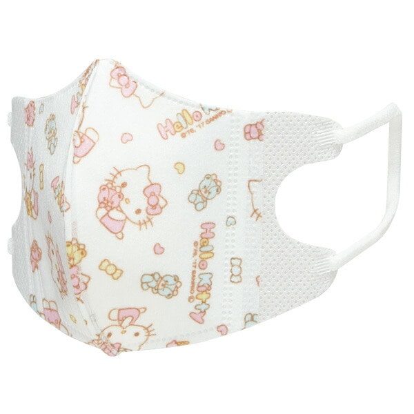 ハローキティ 子供用 不織布 立体マスク Sサイズ (7枚入り) MSKB1N 【ゆうパケット(ポスト投函)でお届け】