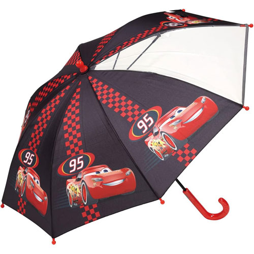 ディズニー カーズ 子供用傘 手開き 透明窓付 45cm UB45