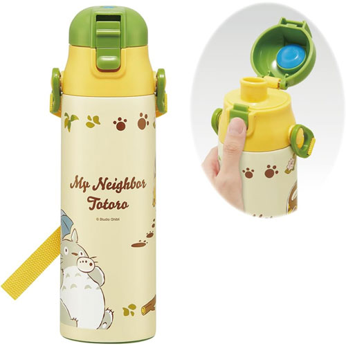 となりのトトロ (ネコバス ジブリ) 水筒 超軽量 ロック付きワンプッシュダイレクトステンレスボトル 580ml SDC6N