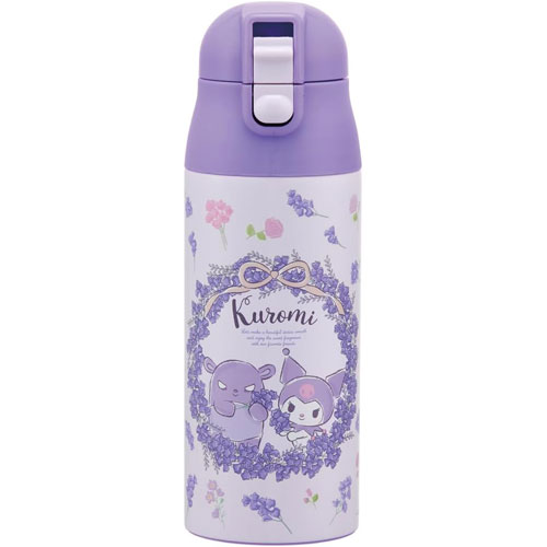クロミ (フラワーリース サンリオ) 水筒 超軽量 ロック付きワンプッシュステンマグボトル 360ml SDPC4