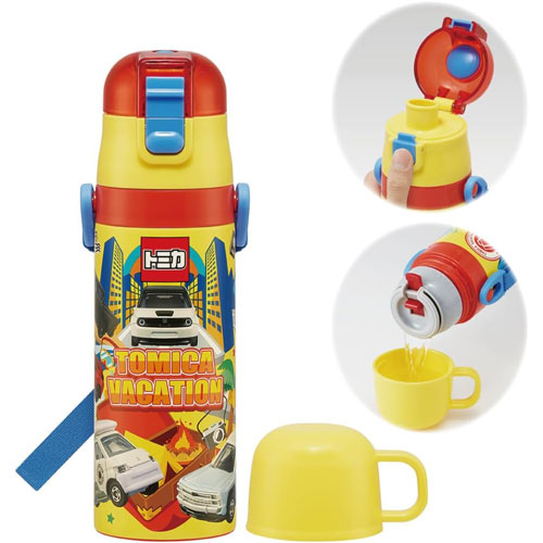 トミカ 24 水筒 2WAYステンレス水筒 コップ付き 430ml~470ml SKDC4