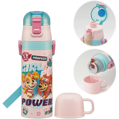 パウ・パトロール (ガール GIRL) 水筒 2WAYステンレス水筒 コップ付き 430ml～470ml SKDC4