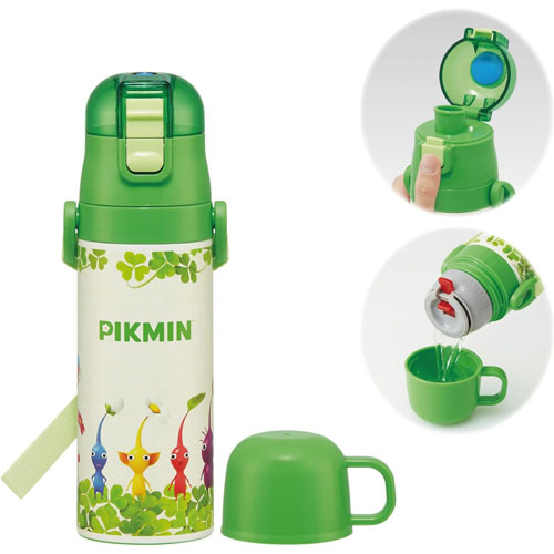 ピクミン 水筒 2WAYステンレス水筒 コップ付き 430ml～470ml SKDC4