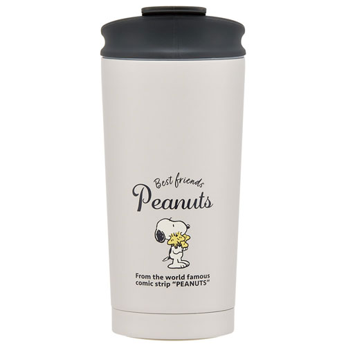 スヌーピー (バッジ) 蓋付き真空断熱ステンレスタンブラー 450ml STBF5
