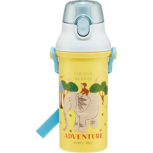 おさるのジョージ (ZOO) 抗菌 食洗機対応 直飲みワンタッチボトル 水筒 480ml PSB5SANAG