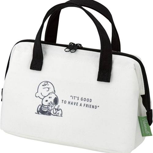 スヌーピー (バッジ) 保冷 保温 がま口型ランチバッグ お弁当袋 KGA1 【ゆうパケット(ポスト投函)でお届け】