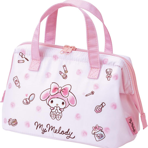 マイメロディ (水彩コスメ) 保冷 保温 がま口型ランチバッグ お弁当袋 KGA1 【ゆうパケット(ポスト投函)でお届け】