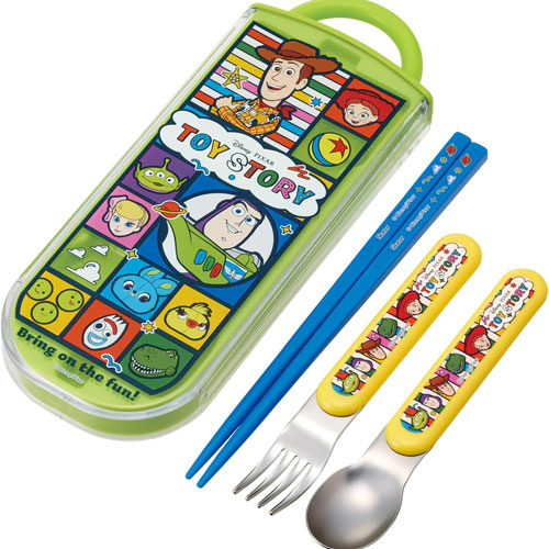 ディズニー トイ・ストーリー 25 抗菌 食洗機対応 スライド式トリオセット (箸 フォーク スプーン ケース お名前シール付属) TACC2AG 【ゆうパケット(ポスト投函)でお届け】