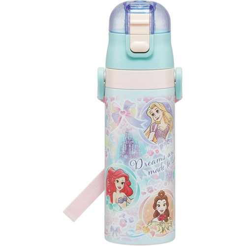 ディズニープリンセス 25 水筒 ロック付きワンプッシュダイレクトステンレスボトル 470ml SDC4