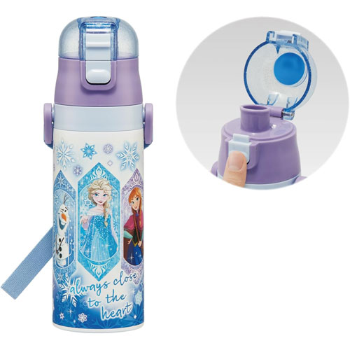 ディズニー アナと雪の女王 25 水筒 ロック付きワンプッシュダイレクトステンレスボトル 470ml SDC4