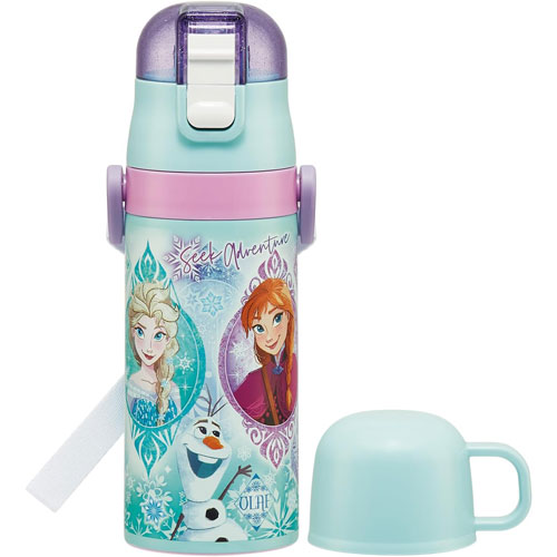 ディズニー アナと雪の女王 25 水筒 2WAY ストロー コップ付 ステンレスボトル SKCP3