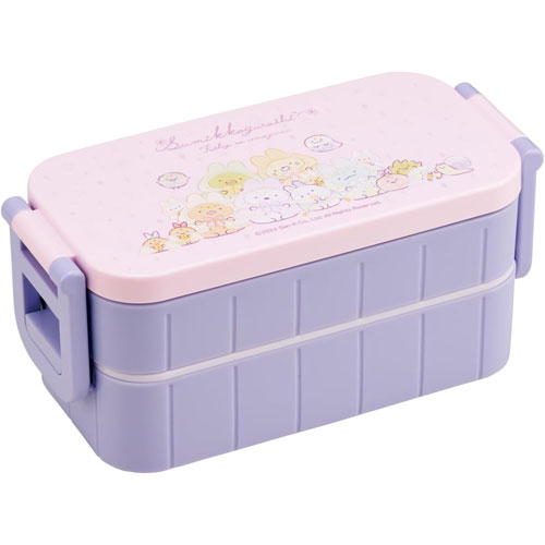 すみっコぐらし (うさぎのふしぎなおまじない) お弁当箱 抗菌 箸付き 2段タイトランチボックス 600ml YZW3AG