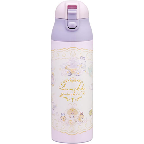 すみっコぐらし (うさぎのふしぎなおまじない) 水筒 超軽量 ロック付きワンプッシュステンマグボトル 500ml SDPC5