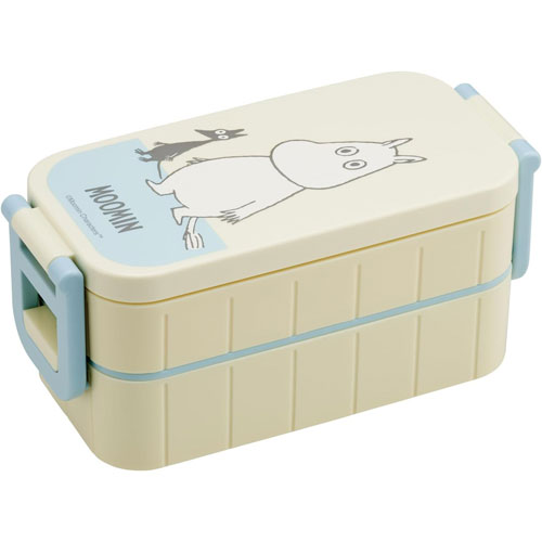 ムーミン (ライトカラー) お弁当箱 抗菌 箸付き 2段タイトランチボックス 600ml YZW3AG