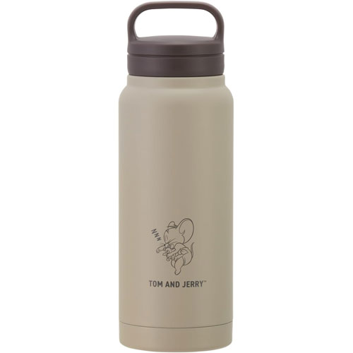 トムとジェリー (おひるね) スクリューハンドル付き マグボトル 水筒 500ml 保温 保冷 くすみグレー STSC5