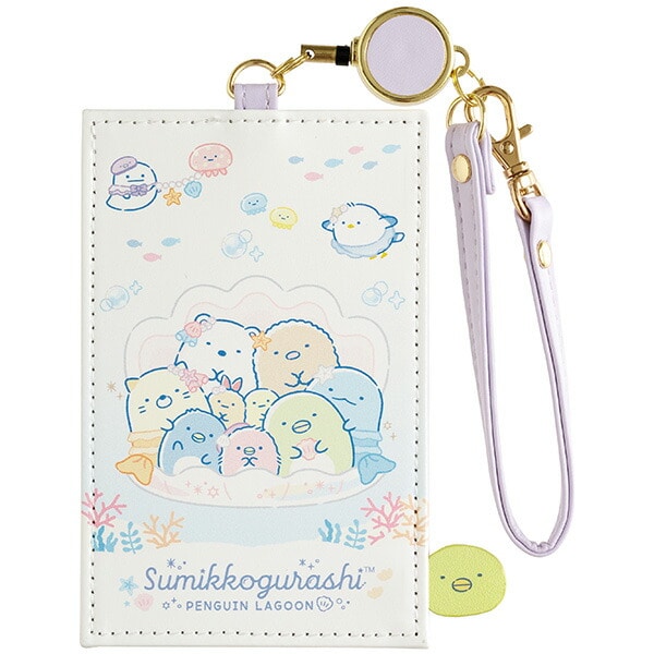 リラックマ リール付パスケース (ぺんぎんラグーン) PB72301