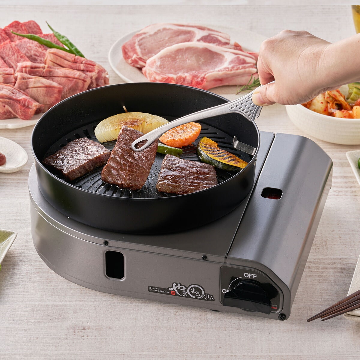 最新モデル★ イワタニ iwatani やきまるスリム カセットガススモークレス焼肉グリル やきまる3 CB-SLG-3