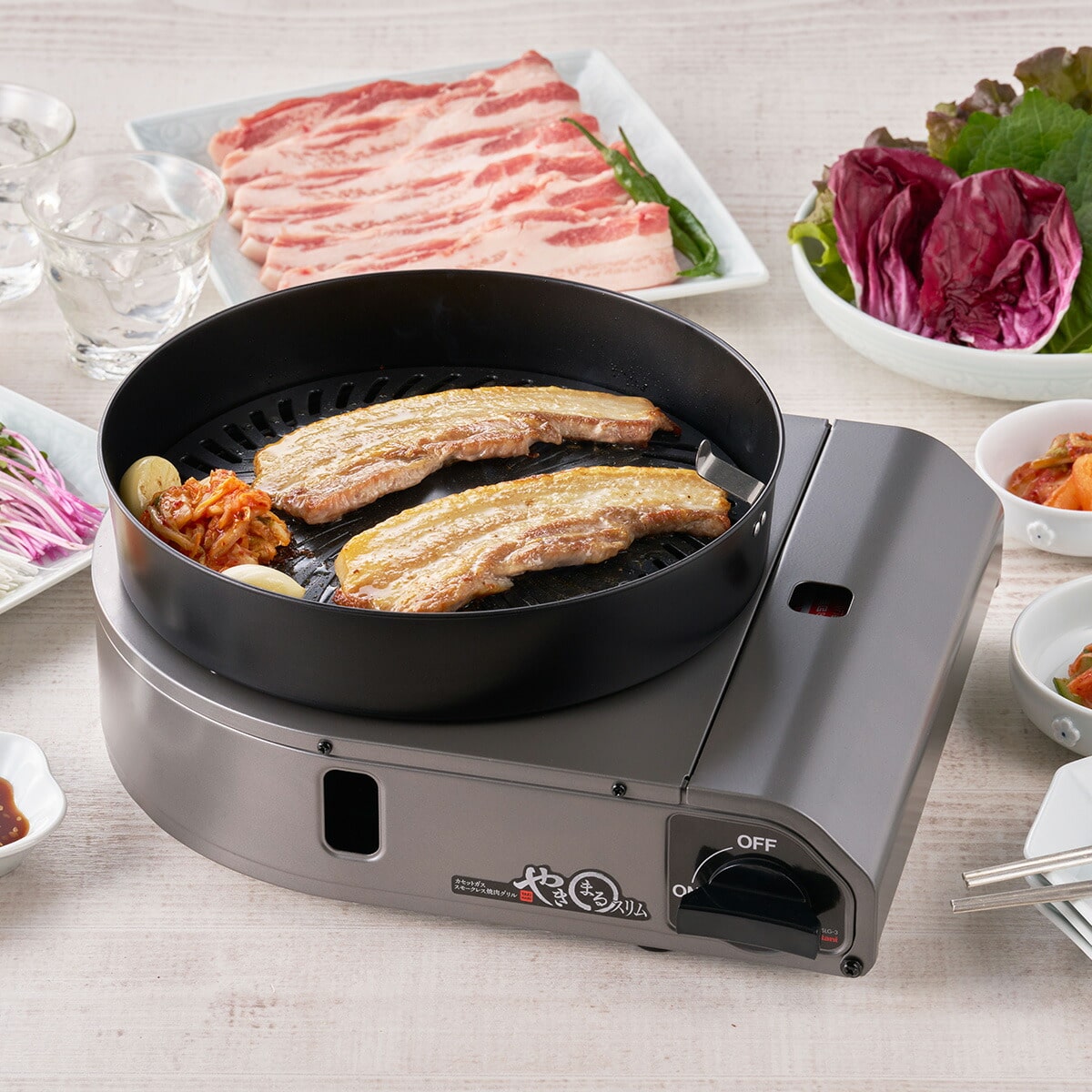 最新モデル★ イワタニ iwatani やきまるスリム カセットガススモークレス焼肉グリル やきまる3 CB-SLG-3