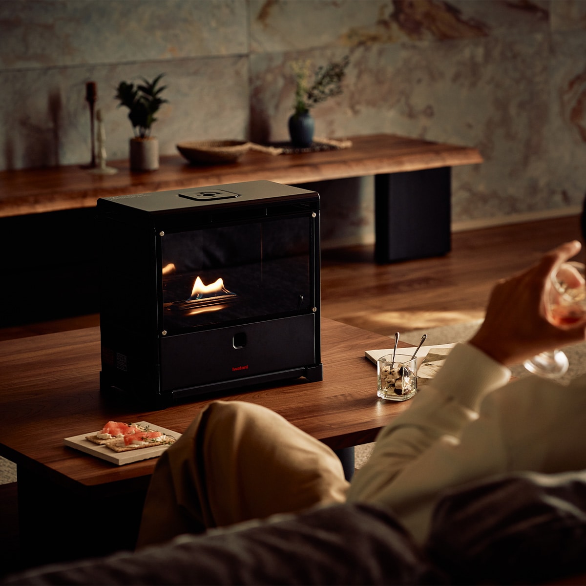 イワタニ Iwatani 岩谷 カセットガス暖炉 MY DANRO CB-MDR-1 ブラック マイ暖炉 MY暖炉 ブラック