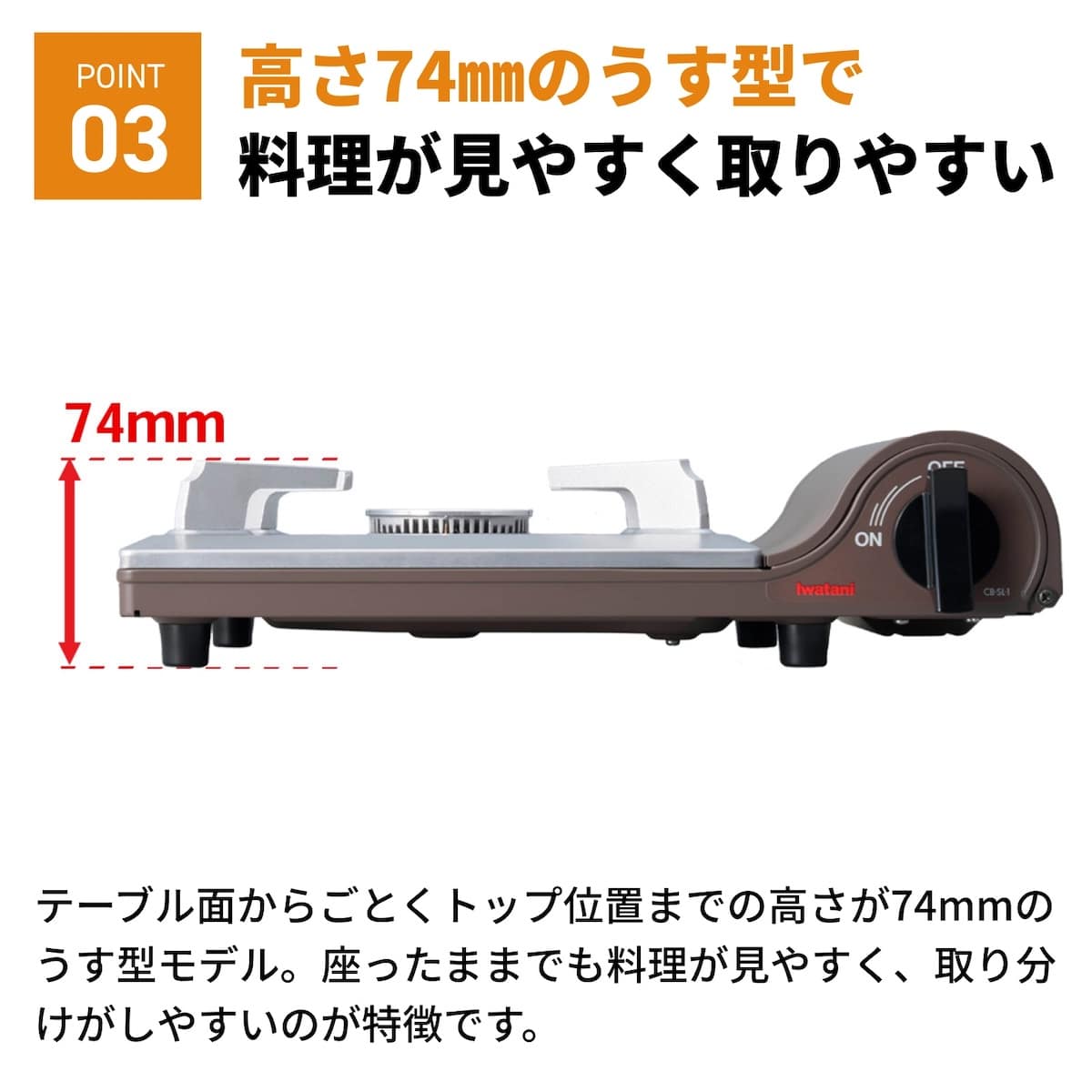 Iwatani イワタニ 岩谷 カセットフー スリム カセットこんろ 日本製 CB-SL-1 単品