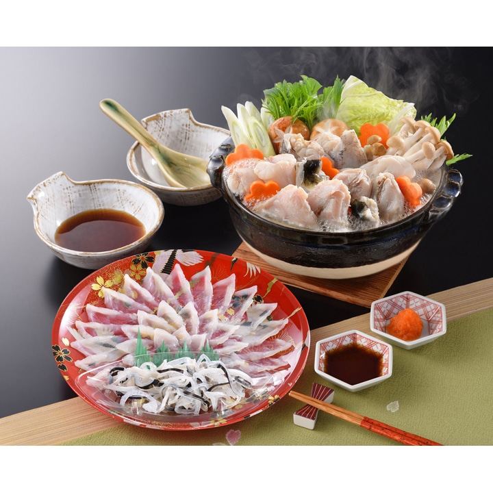 【B-14Z】とらふく刺身・とらふくちりセット 冷凍便【送料無料／同梱不可】／ふぐ お歳暮