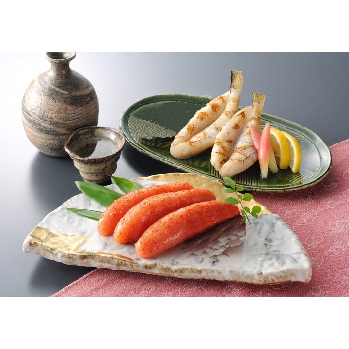 【FIM-5KZ】ふく一夜干しと明太子詰合せ 冷凍便【送料無料／同梱不可】／ふぐ お歳暮