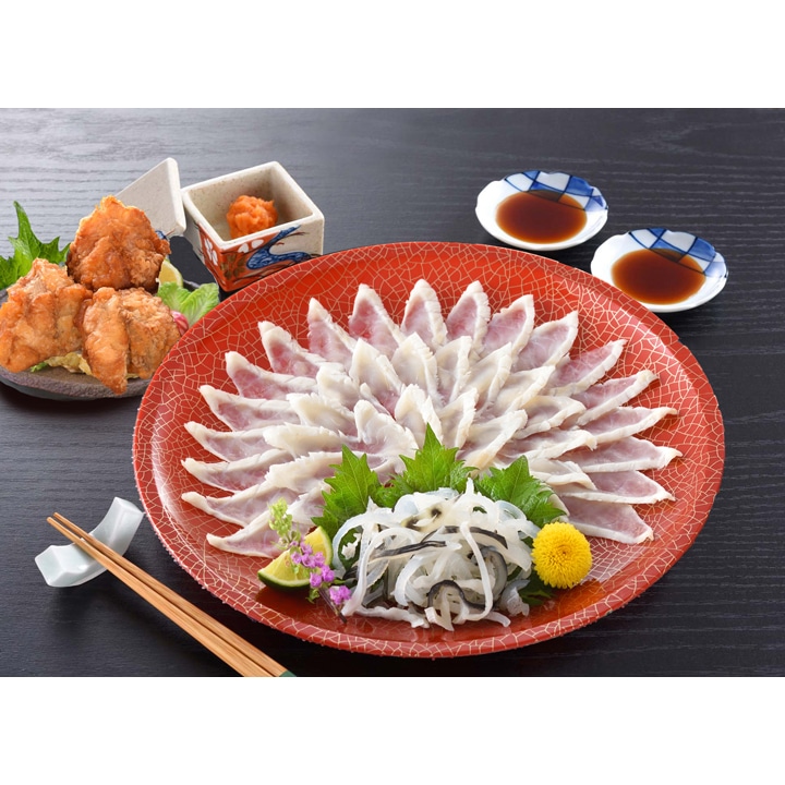 【NSK-5D1Z】ふく刺身・レンジで簡単唐揚げセット 冷凍便【送料無料／同梱不可】／ふぐ お歳暮