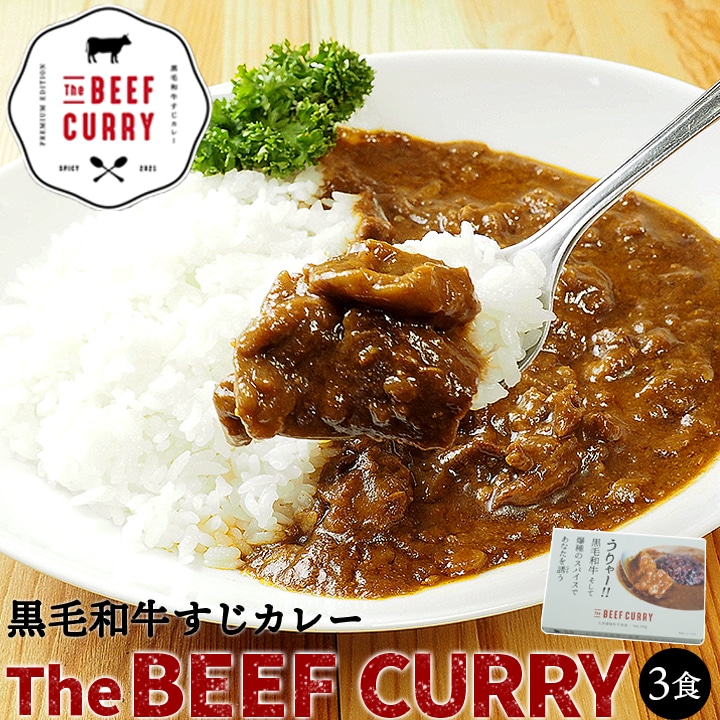 ビーフカレー ザ・ビーフ黒毛和牛すじカレー【240g・3食入】 常温便