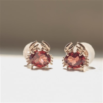 L&Co. エルアンドコー ピアス カニ かに 蟹 10金 ガーネット ギフト