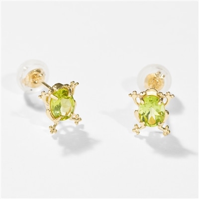 L&Co. エルアンドコー ピアス カエル 10金 アクセサリー ジュエリー ペリドット 色石