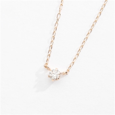 L&Co. エルアンドコー K10 ピンクゴールド ダイヤモンド ネックレス  0.05ｃｔ ギフト プレゼント 63-3197