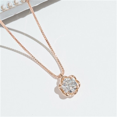 L&Co. エルアンドコー K18PGダイヤモンド0.3ctネックレス 18金 ピンクゴールド 地金 アクセサリー ジュエリー