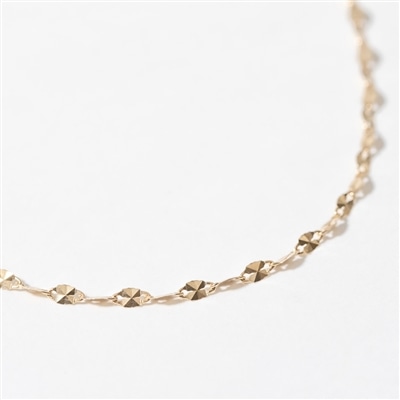 L&Co. エルアンドコー 10金 チェーンネックレス 地金 ミラーエクレア 37ｃｍ 63-8066