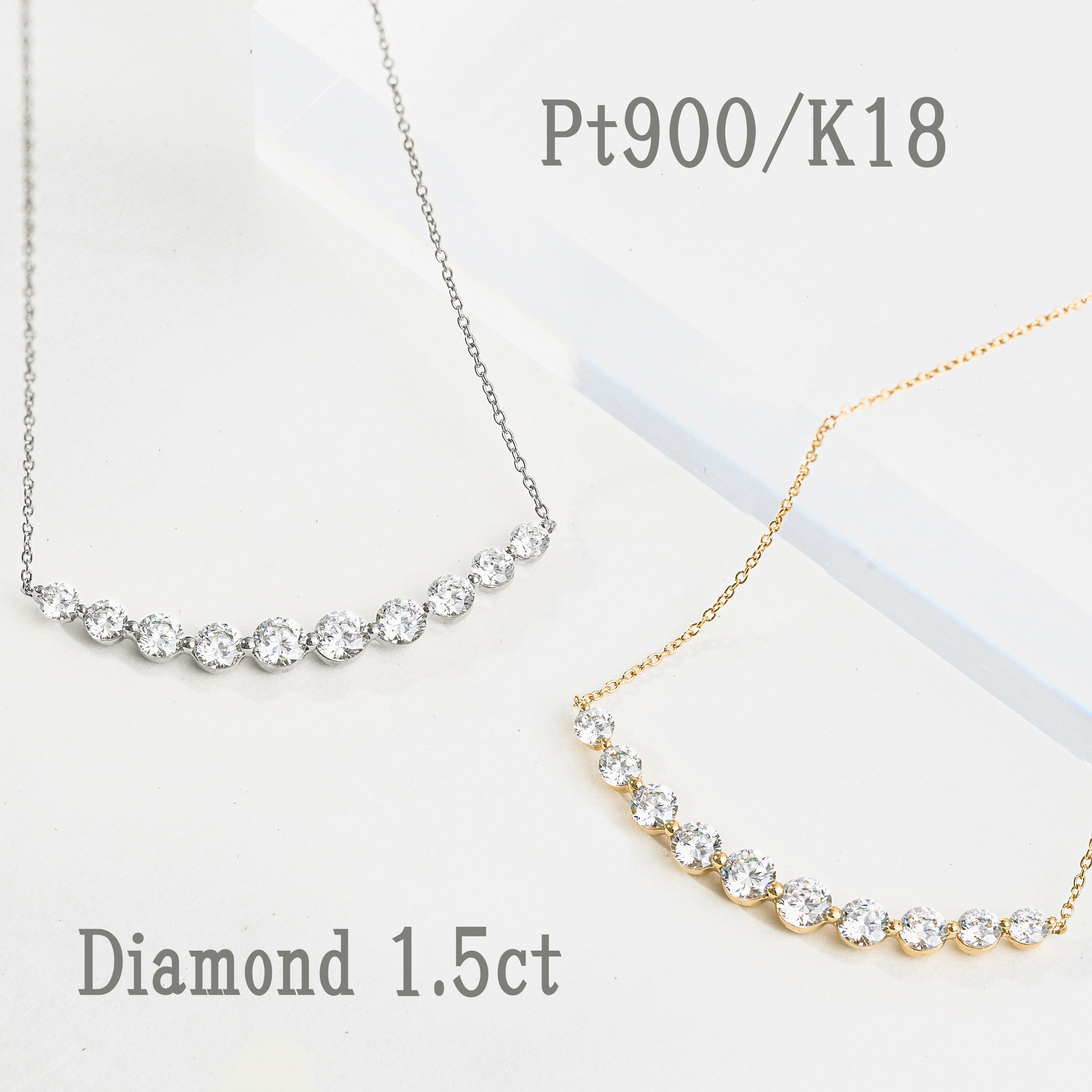 L&Co. エルアンドコー プラチナ ダイヤモンド1.5ct ネックレス  アクセサリー ジュエリー 専用ケース付き
