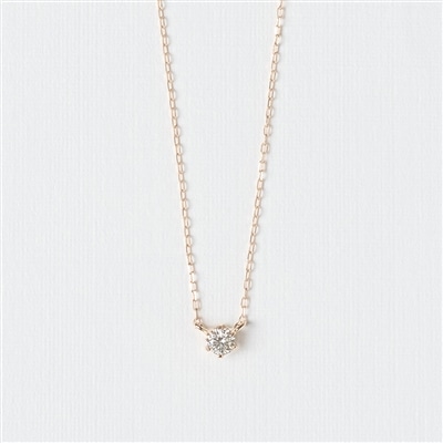 L&Co. エルアンドコー 18金ピンクゴールド ダイヤモンド0.10ctネックレス アクセサリー ジュエリー