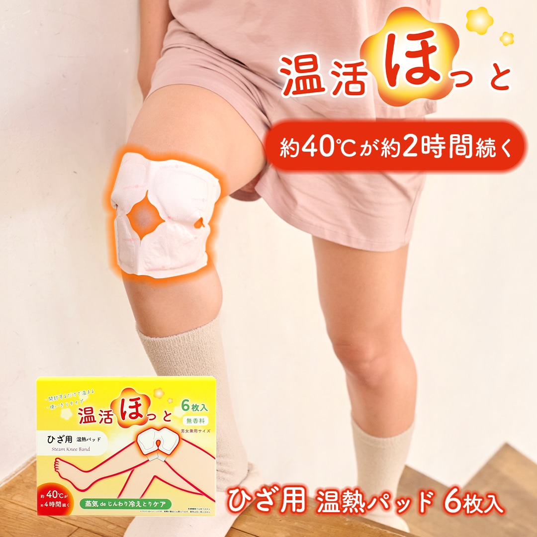 温活ほっと ひざ用 1箱6枚入り 使い切りタイプ 無香料 温熱シート 温熱パッド